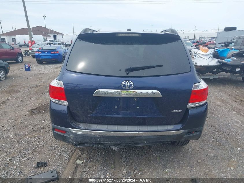 2012 Toyota Highlander Se VIN: 5TDBK3EH4CS130996 Lot: 39741527