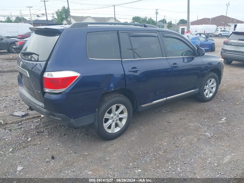 2012 Toyota Highlander Se VIN: 5TDBK3EH4CS130996 Lot: 39741527