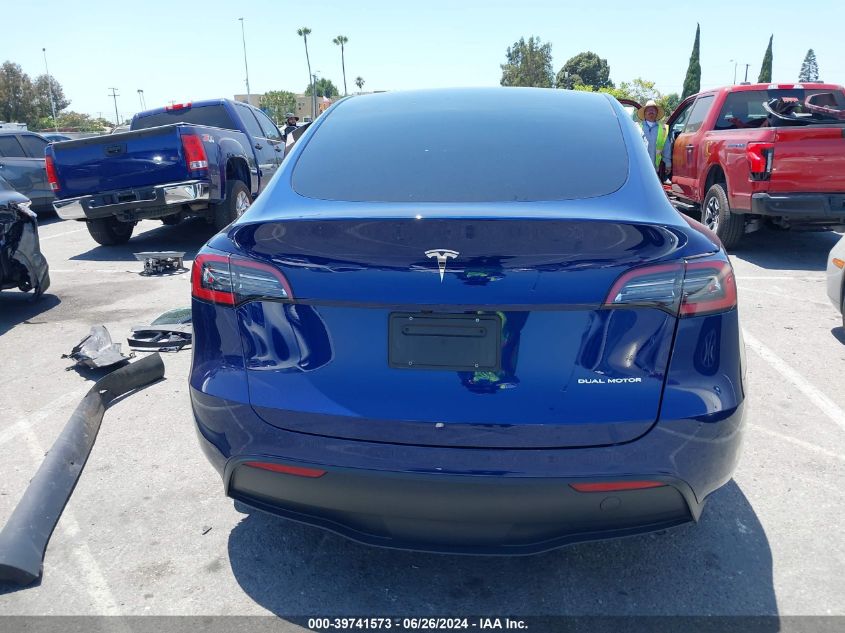 2023 Tesla Model Y Awd/Long Range Dual Motor All-Wheel Drive VIN: 7SAYGDEE2PA086739 Lot: 39741573