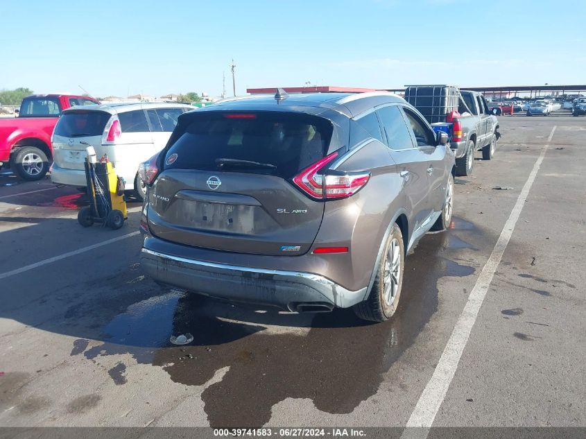 2016 Nissan Murano Hybrid Sl VIN: 5N1CZ2MH8GN145617 Lot: 39741583