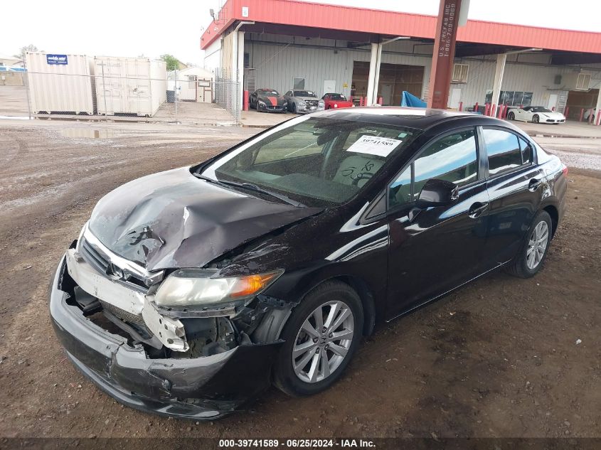 2012 Honda Civic Ex VIN: 2HGFB2F81CH508122 Lot: 39741589