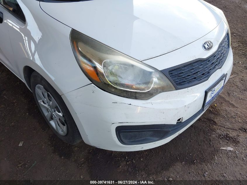 2013 Kia Rio Lx VIN: KNADM4A36D6204632 Lot: 39741631