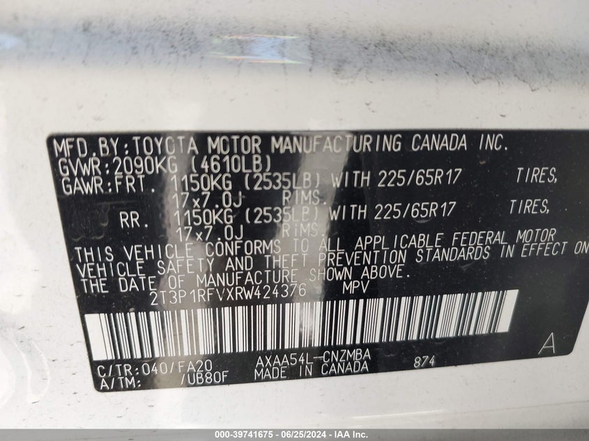 2024 TOYOTA RAV4 XLE - 2T3P1RFVXRW424376