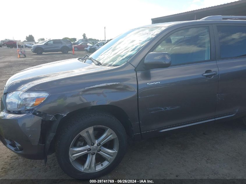 2009 Toyota Highlander Sport VIN: JTEDS43A192087749 Lot: 39741769