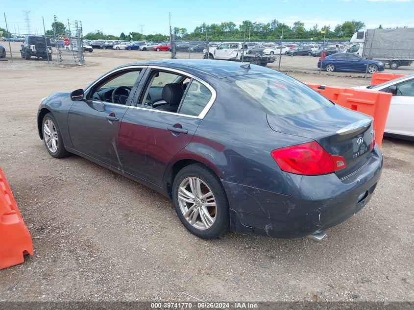2011 Infiniti G25X VIN: JN1DV6AR0BM451608 Lot: 39741770