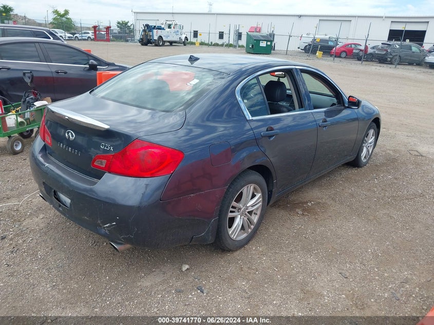 2011 Infiniti G25X VIN: JN1DV6AR0BM451608 Lot: 39741770