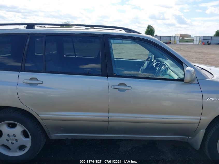 2006 Toyota Highlander Limited V6 VIN: JTEEP21A760147165 Lot: 39741827