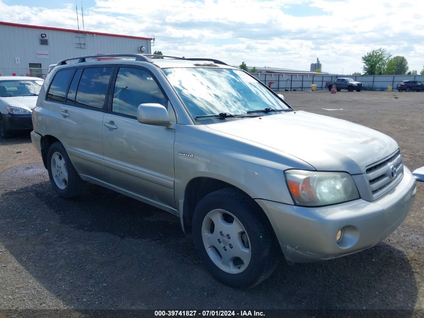 2006 Toyota Highlander Limited V6 VIN: JTEEP21A760147165 Lot: 39741827