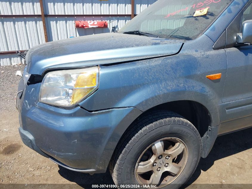 2007 Honda Pilot Ex VIN: 5FNYF18427B004092 Lot: 39741890