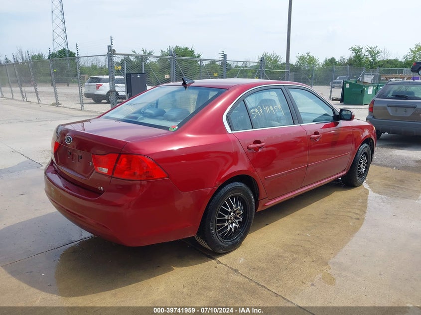 2009 Kia Optima Lx VIN: KNAGE228695282091 Lot: 39741959