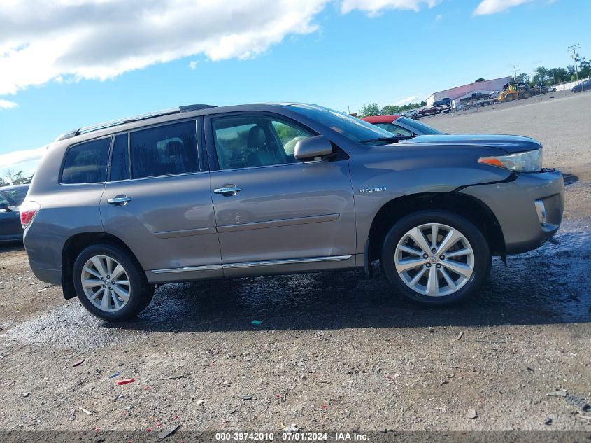 2012 Toyota Highlander Hybrid Limited V6 VIN: JTEDC3EH4C2007465 Lot: 39742010