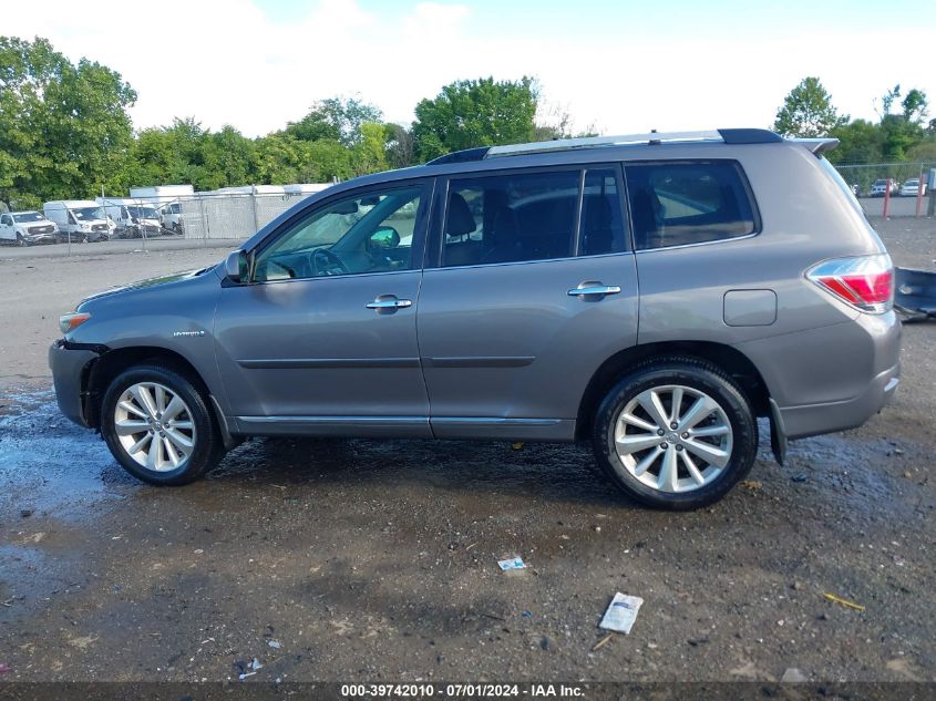 2012 Toyota Highlander Hybrid Limited V6 VIN: JTEDC3EH4C2007465 Lot: 39742010