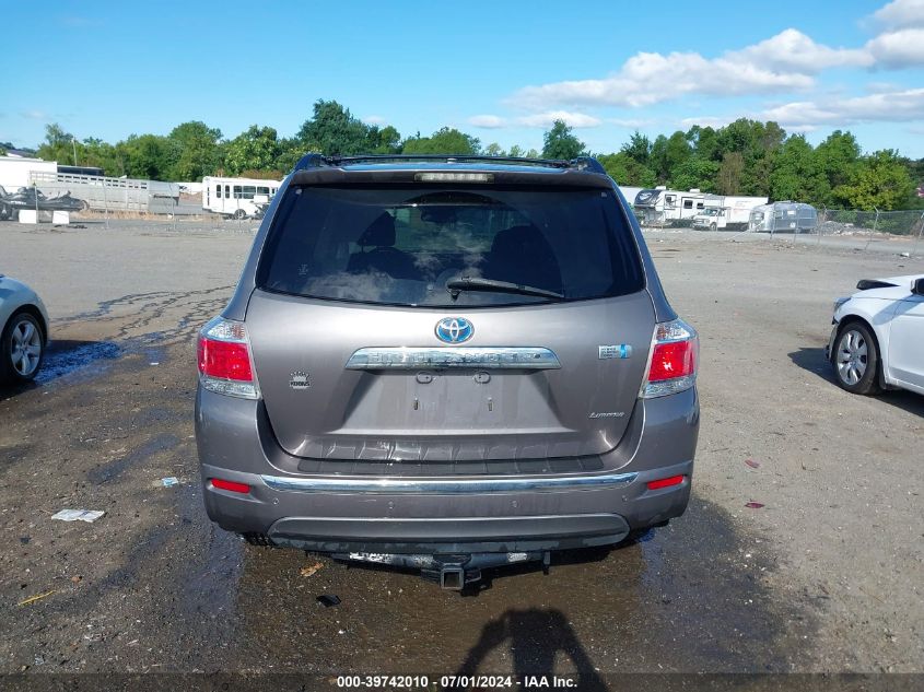 2012 Toyota Highlander Hybrid Limited V6 VIN: JTEDC3EH4C2007465 Lot: 39742010