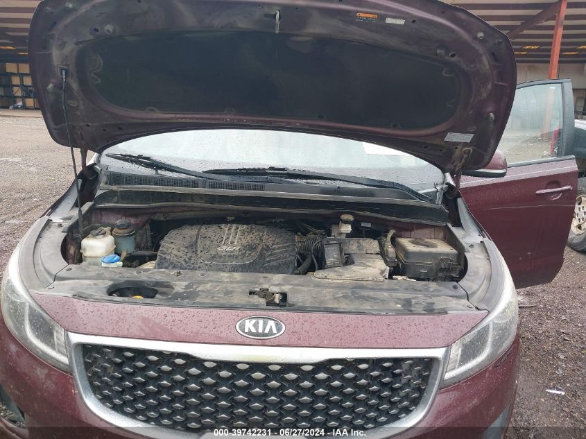 2015 Kia Sedona Lx VIN: KNDMB5C10F6044731 Lot: 39742231