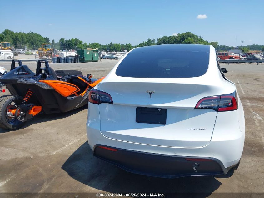 2021 Tesla Model Y Long Range Dual Motor All-Wheel Drive VIN: 5YJYGDEE3MF157068 Lot: 39742394