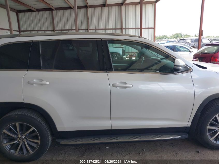 2019 Toyota Highlander Se/Xle VIN: 5TDKZRFH1KS308973 Lot: 39742524