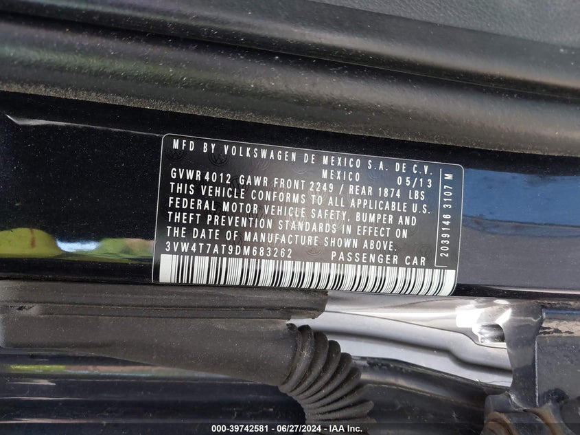 2013 VOLKSWAGEN BEETLE TURBO - 3VW4T7AT9DM683262