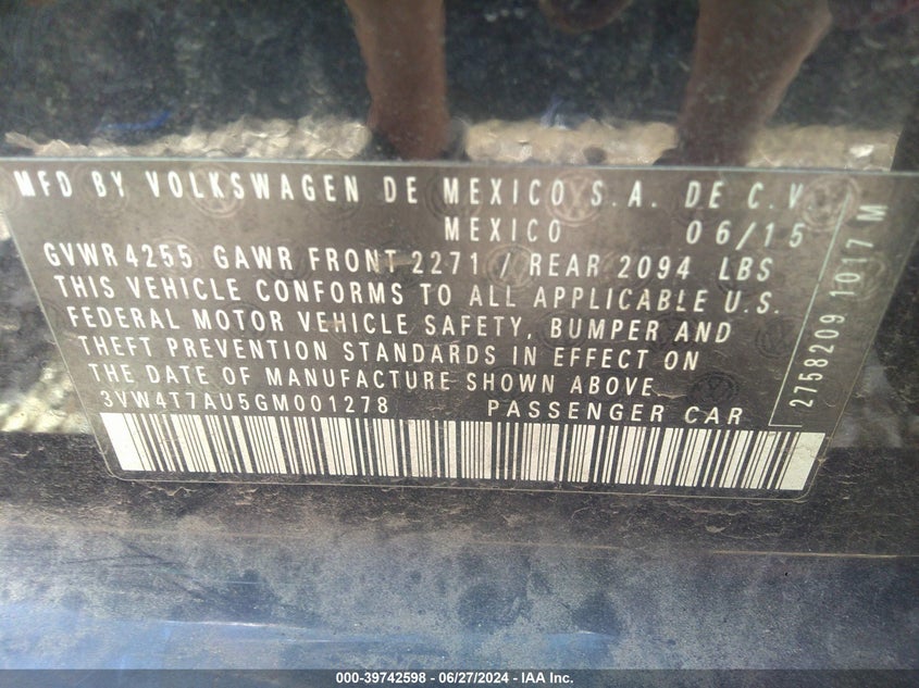 2016 VOLKSWAGEN GOLF GTI AUTOBAHN 4-DOOR - 3VW4T7AU5GM001278