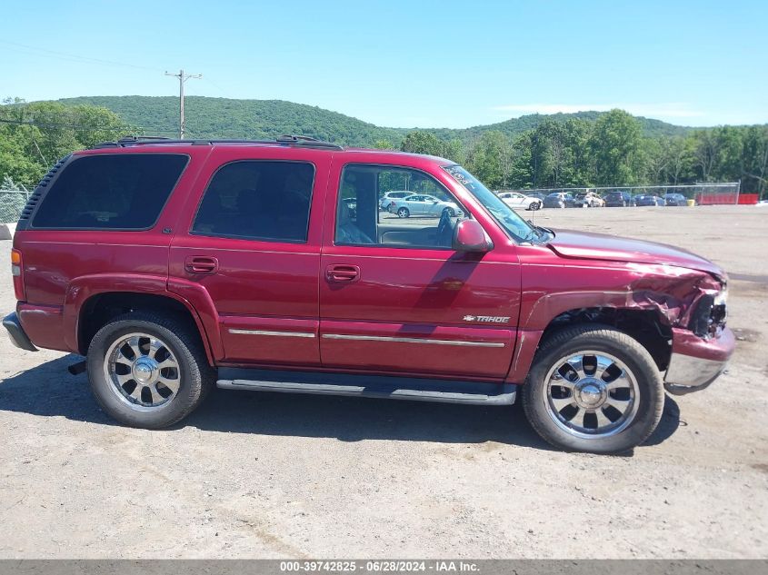2002 Chevrolet Tahoe Lt VIN: 1GNEK13Z22J256368 Lot: 39742825