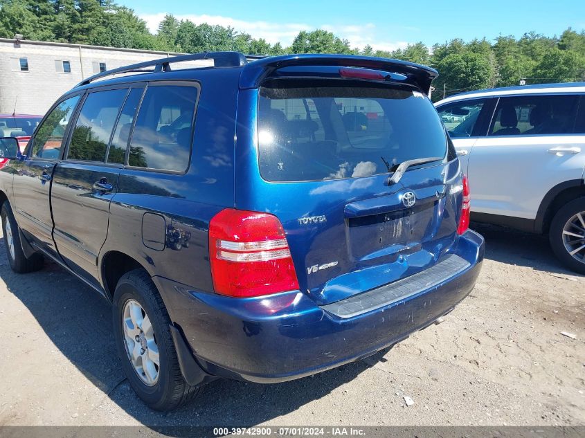 2003 Toyota Highlander V6 VIN: JTEHF21AX30146474 Lot: 39742900