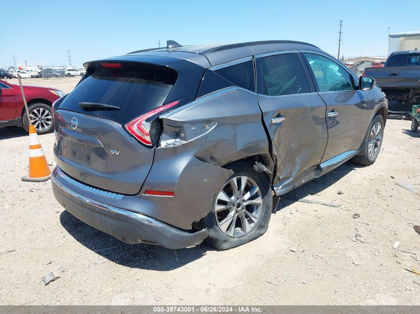 2017 Nissan Murano Sv VIN: 5N1AZ2MG8HN179881 Lot: 39743001