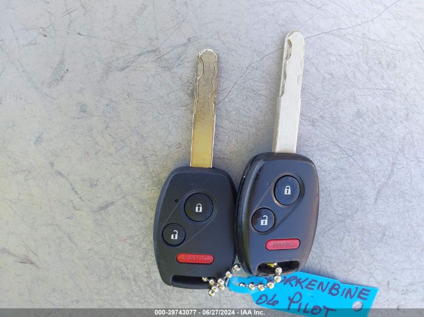 2006 Honda Pilot Ex-L VIN: 5FNYF18586B004864 Lot: 39743077