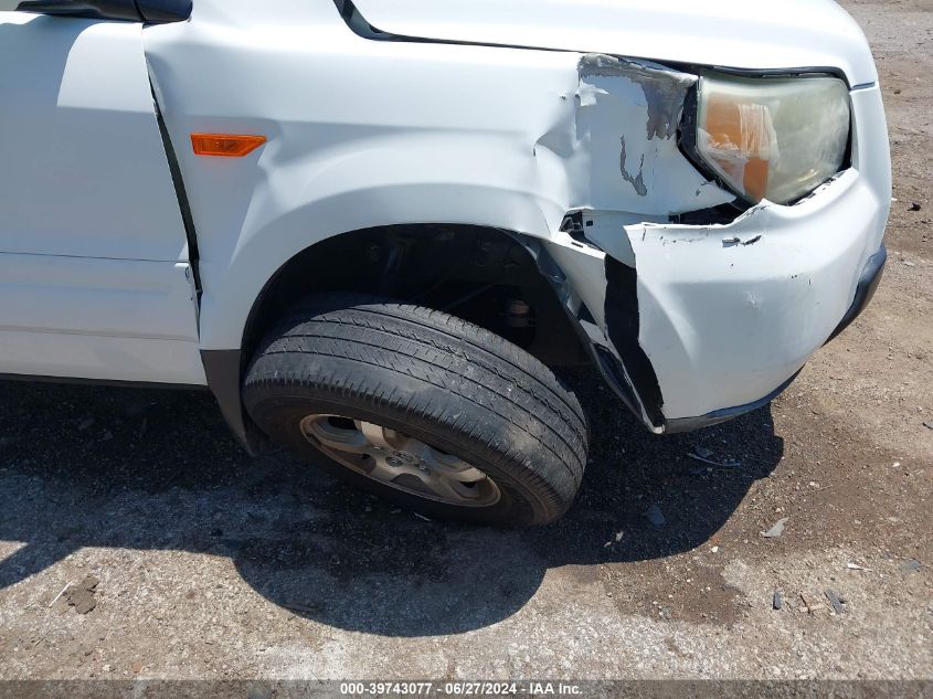 2006 Honda Pilot Ex-L VIN: 5FNYF18586B004864 Lot: 39743077