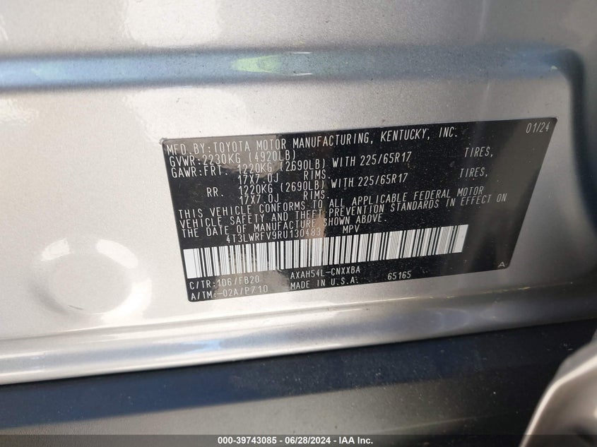 2024 TOYOTA RAV4 HYBRID LE - 4T3LWRFV9RU130483