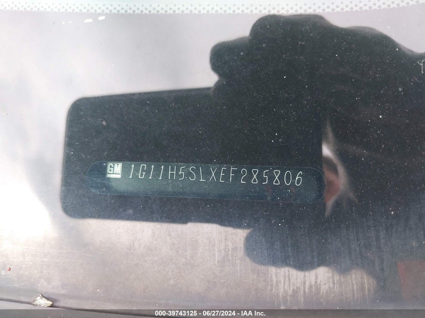 2014 Chevrolet Malibu 1Lz VIN: 1G11H5SLXEF285806 Lot: 39743125