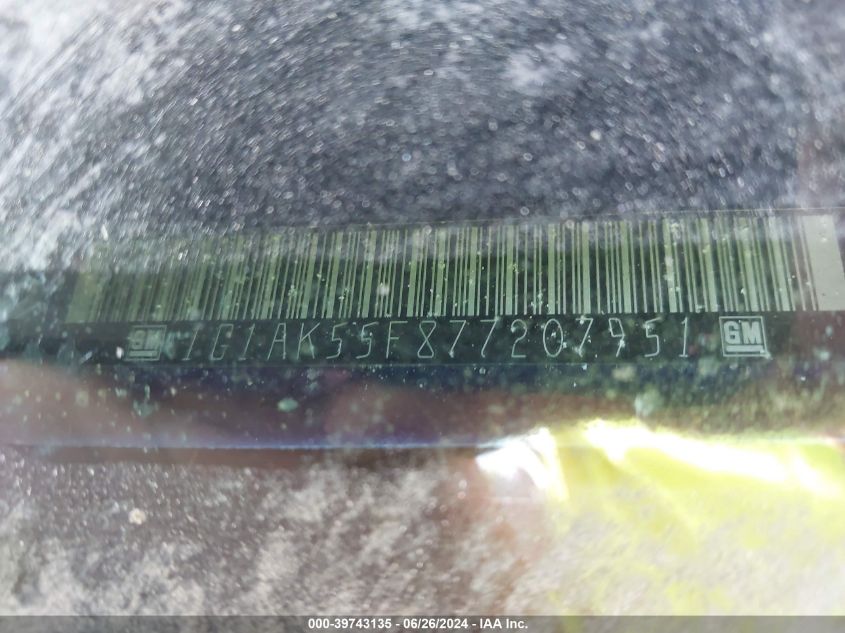 2007 Chevrolet Cobalt Ls VIN: 1G1AK55F877207951 Lot: 39743135