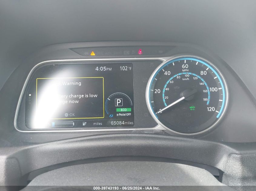 2019 Nissan Leaf Sl VIN: 1N4AZ1CP6KC307298 Lot: 39743193