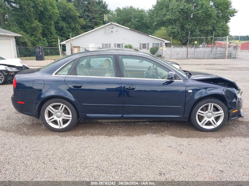 2008 Audi A4 2.0T VIN: WAUDF78E68A005733 Lot: 39743242