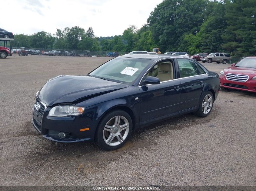 2008 Audi A4 2.0T VIN: WAUDF78E68A005733 Lot: 39743242