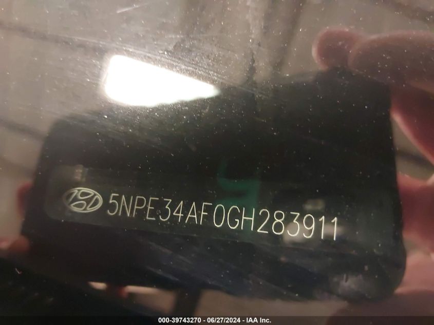 2016 Hyundai Sonata Sport/Limited VIN: 5NPE34AF0GH283911 Lot: 39743270