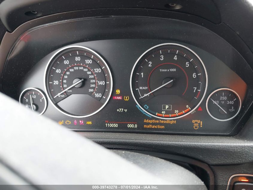 2015 BMW 335I xDrive VIN: WBA3B9G53FNR93726 Lot: 39743278