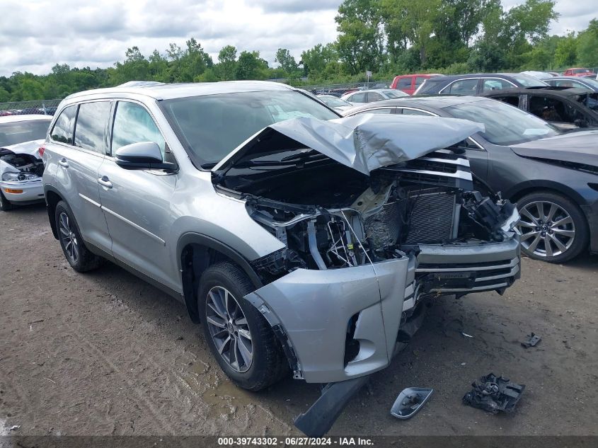 2019 Toyota Highlander Xle VIN: 5TDJZRFH5KS584360 Lot: 39743302