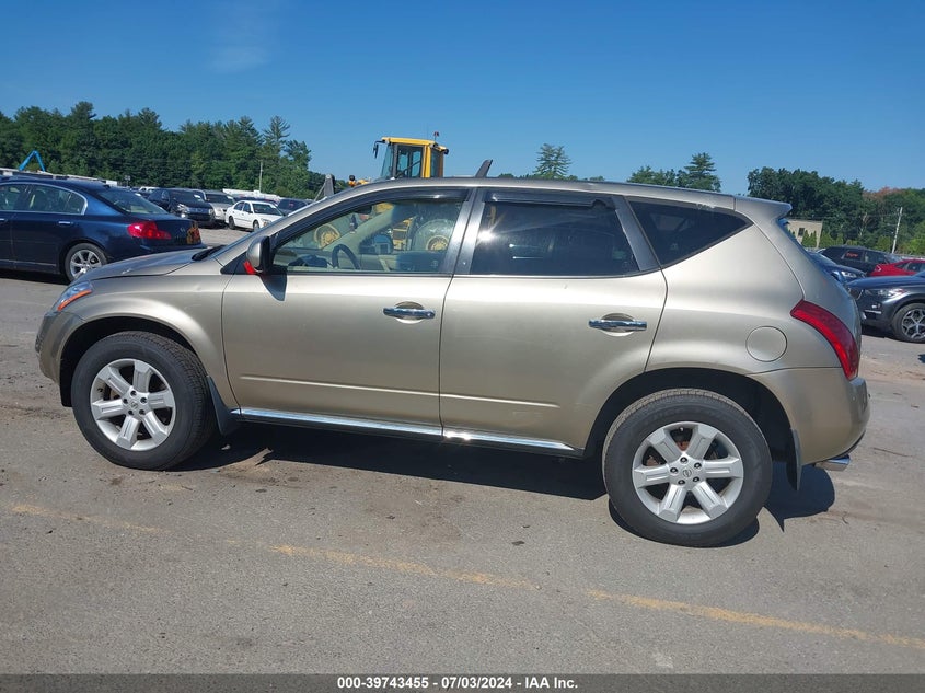 2007 Nissan Murano Sl/Se/S VIN: JN8AZ08W47W63568 Lot: 39743455