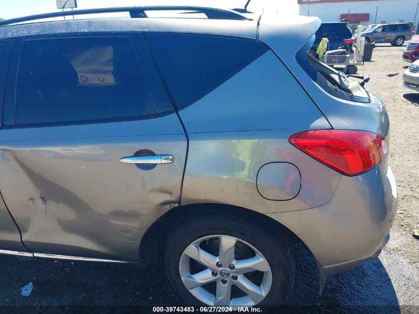 2009 Nissan Murano Sl VIN: JN8AZ18U19W026628 Lot: 39743483