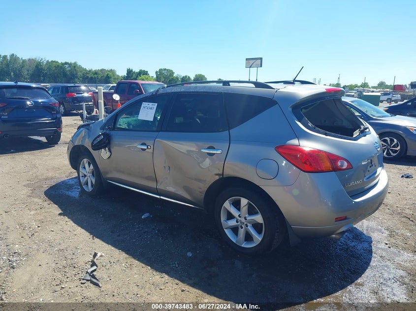 2009 Nissan Murano Sl VIN: JN8AZ18U19W026628 Lot: 39743483