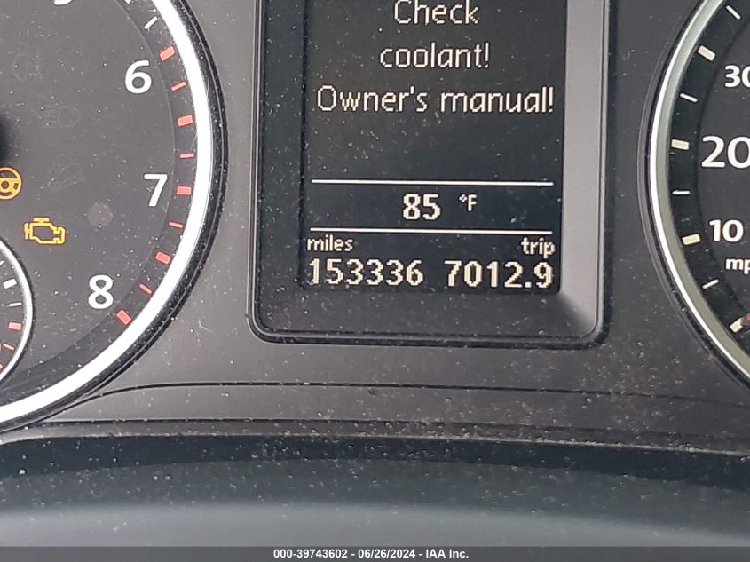 2011 Volkswagen Tiguan S/Se/Sel VIN: WVGAV7AX6BW511315 Lot: 39743602