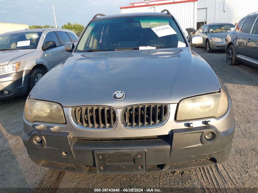 2005 BMW X3 3.0I VIN: WBXPA93475WD20523 Lot: 39743640