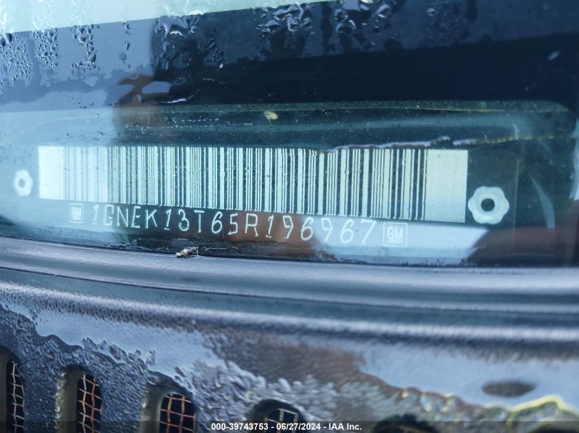2005 Chevrolet Tahoe K1500 VIN: 1GNEK13T65R196967 Lot: 39743753
