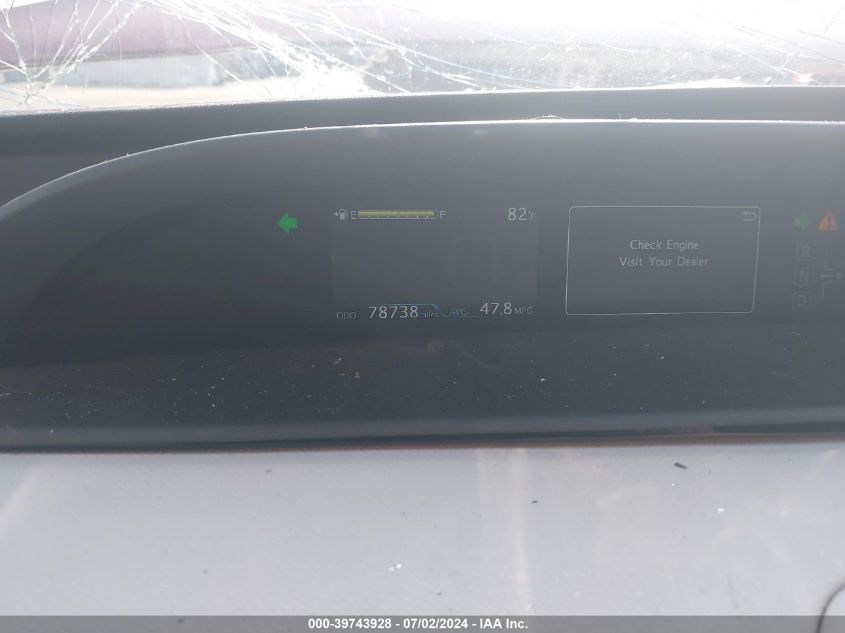 2017 Toyota Prius Three VIN: JTDKARFU7H3531646 Lot: 39743928