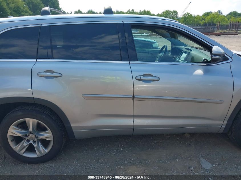 2015 Toyota Highlander Limited V6 VIN: 5TDYKRFH4FS119481 Lot: 39743945