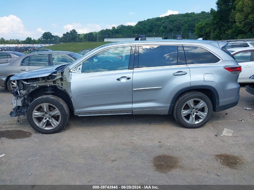 2015 Toyota Highlander Limited V6 VIN: 5TDYKRFH4FS119481 Lot: 39743945