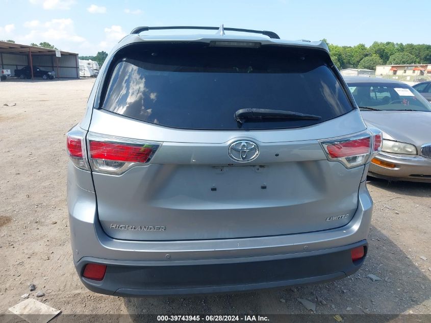 2015 Toyota Highlander Limited V6 VIN: 5TDYKRFH4FS119481 Lot: 39743945