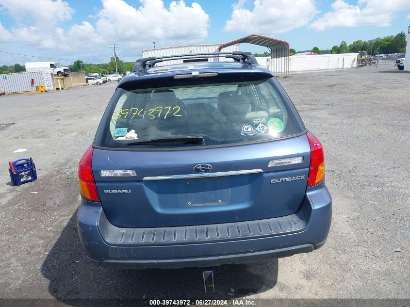 2006 Subaru Legacy Outback 2.5I Limited VIN: 4S4BP62C666330564 Lot: 39743972