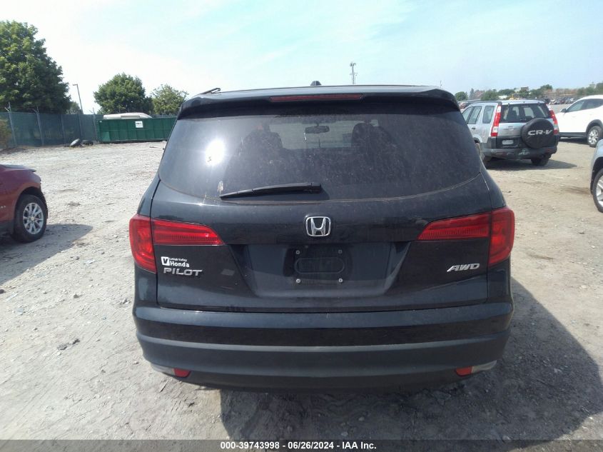 2016 Honda Pilot Exl VIN: 5FNYF6H83GB081411 Lot: 39743998