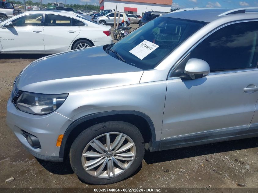 2014 Volkswagen Tiguan Se VIN: WVGBV3AX2EW606813 Lot: 39744054