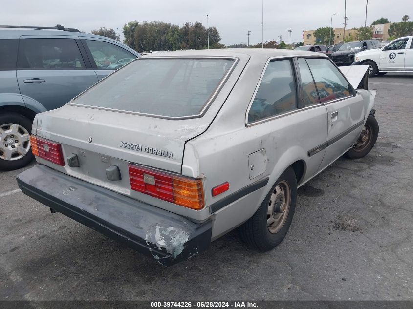 1982 Toyota Corolla Deluxe VIN: JT2TE72L8C0787551 Lot: 39744226